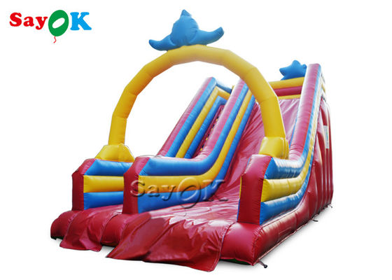 Rumah Bouncing Inflatable Dengan Slide Slide Inflatable Besar Backyard Anak-anak Taman Permainan Komersial Slide Air Inflatable