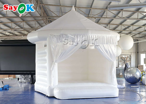 4.5x4.2x4.4mH White Wedding Inflatable Bouncy Castle