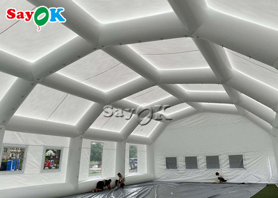 Tenda Lawn Inflatable Waterproof Putih 20x10x5.5mH Kantor Cat Otomotif Inflatable
