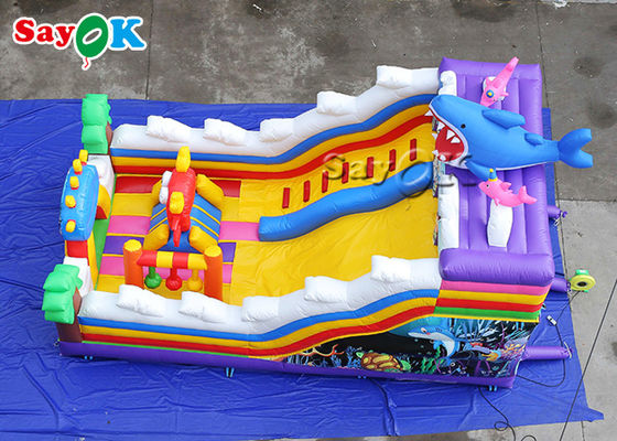 Inflatable Bouncy Slide Komersial Jumbo Inflatable Jumper Slide Combo Untuk Anak-Anak