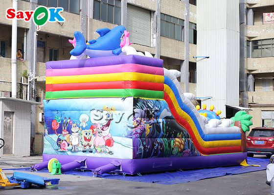 Inflatable Bouncy Slide Komersial Jumbo Inflatable Jumper Slide Combo Untuk Anak-Anak