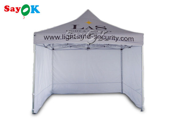 Tenda Kanopi Tahan Air Tenda Lipat Aluminium 3 X 3m Dengan Cetak Dinding Tiga Sisi Untuk Iklan