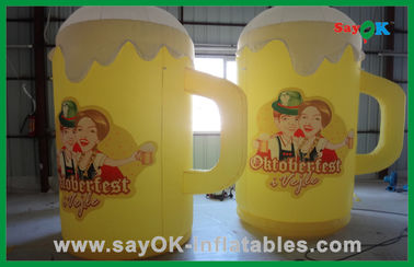 Aktivitas Promosi Warna Kuning Produk Custom Inflatable Giant Inflatable Beer Cup Untuk Acara