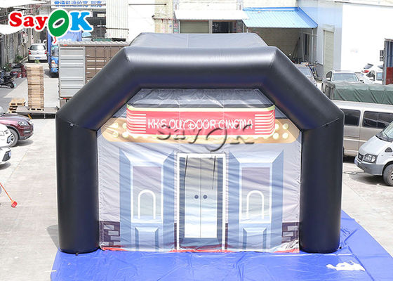 Pergi di luar ruangan Tenda Inflatable Customized Hitam 0.4mm PVC Tenda Kubah Inflatable Untuk Acara