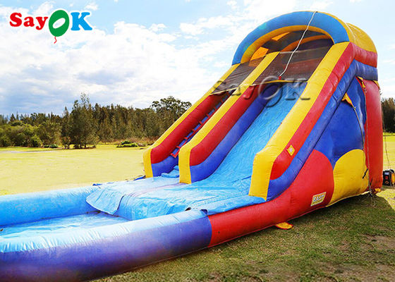 Komersial Slide Inflatable Outdoor Slide Air Inflatable Backyard Taman bermain Anak Dewasa Slide Kolam PVC Inflatable
