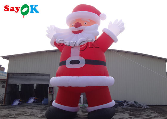 Iklan Kain Oxford Dekorasi Natal Santa Inflatable Karakter Kartun Untuk Pesta Ulang Tahun