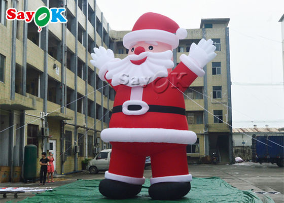 Iklan Kain Oxford Dekorasi Natal Santa Inflatable Karakter Kartun Untuk Pesta Ulang Tahun