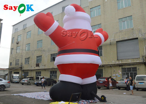 Dekorasi Liburan 6m pvc Inflatable Santa Claus
