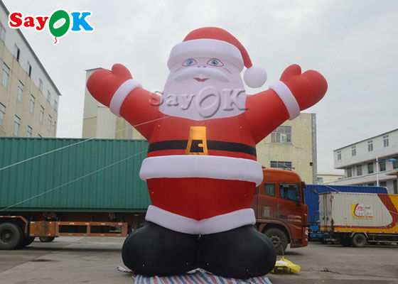Dekorasi Liburan 6m pvc Inflatable Santa Claus