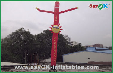 Air Dancing Man Advertising Commercial Red 6m Inflatable Tube Man Dengan Logo Printing Oxford Nylon