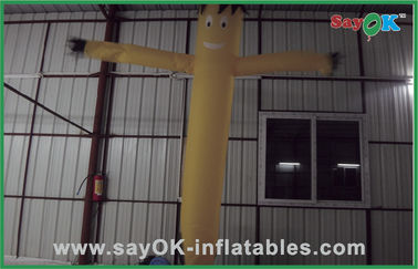 Inflatable Wind Dancer Yellow Mini Inflatable Air Dancer Untuk Periklanan Dengan Blower 750w