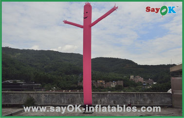 One Legged Air Dancer Pink Mini Inflatable Air Dancer Dengan Blower 750w Untuk Iklan