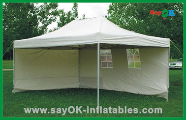 Tenda Perjalanan Putih Tenda Lipat Luar Ruangan Disesuaikan Dengan Kain Oxford Untuk Pesta