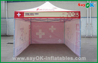 Lipat Sun Shade Advertising Tenda Rangka Baja Persegi, Tenda Kanopi Lipat Sun Shade Outdoor Cepat
