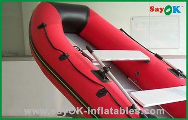 Fiberglass Red PVC Inflatable Boats Lucu Ringan Inflatable Boat
