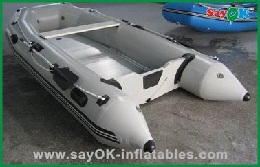 Kustom PVC Inflatable Boats Putih Deep-V Fiberglass Boat 3.6mLx1.5mW