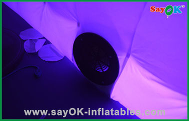 Tenda Pesta Inflatable Custom Made Portable Inflatable Led Photo Booth Di Kain Oxford, Hijau / Ungu