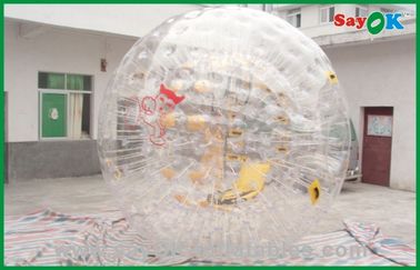 Raksasa Inflatable Outdoor Games PVC Bubble Hamster Ball Berukuran Manusia Untuk Taman Hiburan 3.6x2.2m