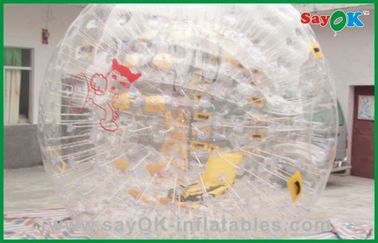 Raksasa Inflatable Outdoor Games PVC Bubble Hamster Ball Berukuran Manusia Untuk Taman Hiburan 3.6x2.2m