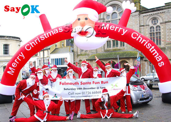 Christmas Inflatable Archway Advertising Natal Inflatable Santa Arch Untuk Dekorasi Toko