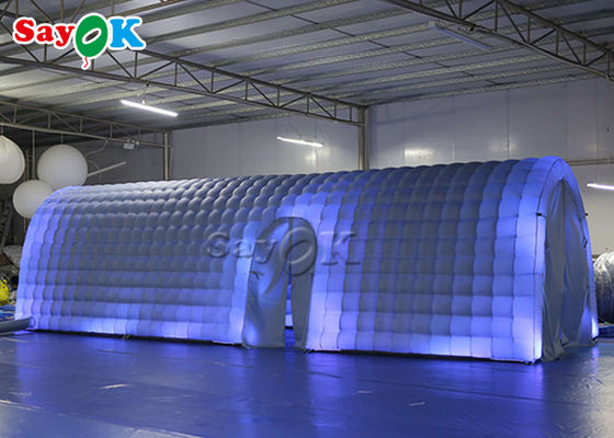 Tenda Inflatable Custom Kain Oxford Party Putih Tenda Terowongan Inflatable Dengan Led