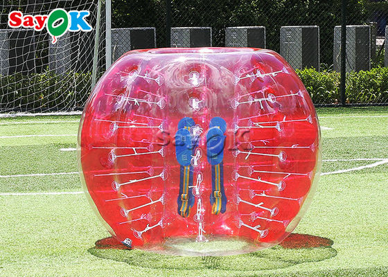 Permainan Bola Tiup Permainan Luar Ruang TPU PVC Tubuh Zorb Gelembung Transparan Bola Sepak Bola