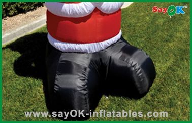 Kustom Natal Inflatable Liburan Dekorasi Santa Claus Oxford Cloth