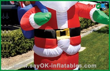 Kustom Natal Inflatable Liburan Dekorasi Santa Claus Oxford Cloth
