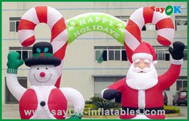 Raksasa Natal Inflatable Snowman Dan Santa Claus, Inflatable Iklan Produk