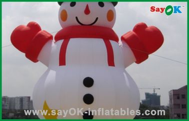 Natal Santa Snowman Inflatable Natal Dekorasi 5m Tinggi