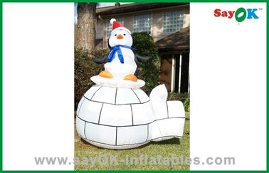 Lucu Natal Santa Snowman Dekorasi Liburan Tiup Dengan Topi Santa