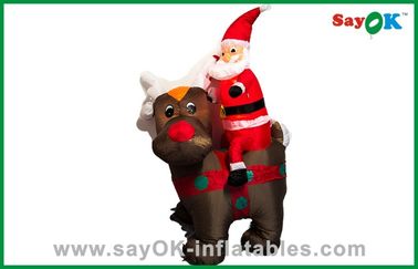 Lucu Natal Santa Bapa Inflatable Dekorasi Natal Kuda A Black Bear