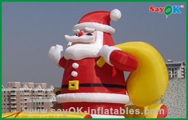 Natal Inflatable Dekorasi Liburan Inflatable Santa Claus dan kereta luncur
