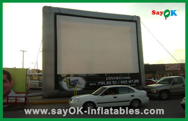 Luar ruangan Layar Film Inflatable On The Road Inflatable Proyeksi Screen