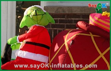 Promosi Dekorasi Natal Inflatable Dengan Anjing, Kain Oxford atau PVC