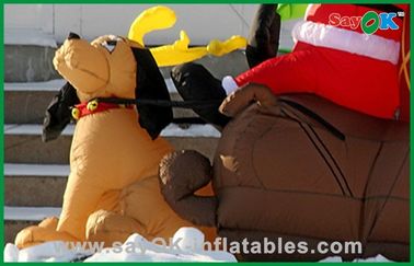 Promosi Dekorasi Natal Inflatable Dengan Anjing, Kain Oxford atau PVC