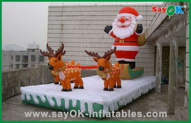 Natal Inflatable Liburan Dekorasi Inflatable Santa Dan Reindeer