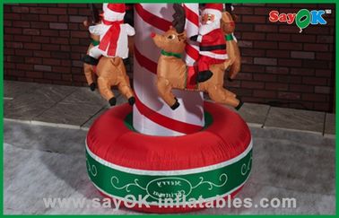 Inflatables lucu Natal Carousel Inflatable Liburan Dekorasi Air Blown