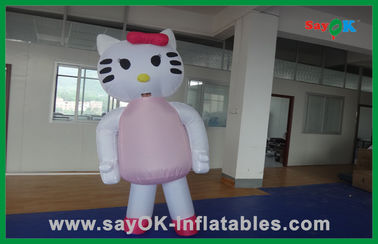 Dekorasi Custom Kucing Pink Karakter Kartun Inflatable Untuk Pesta Ulang Tahun