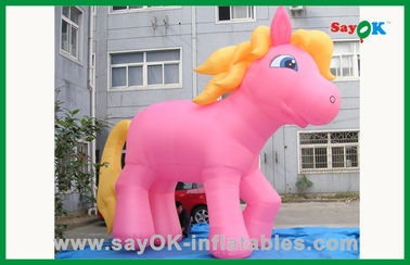 Karakter kartun untuk pesta ulang tahun Kuda inflatable merah muda Karakter kartun inflatable untuk iklan
