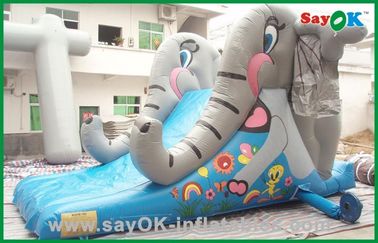 Slide Bouncy Inflatable Hewan Giant Bouncy Slider / Menyenangkan Bouncer Slider