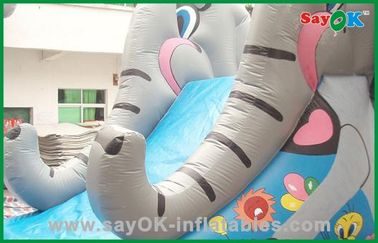 Slide Bouncy Inflatable Hewan Giant Bouncy Slider / Menyenangkan Bouncer Slider