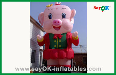Karakter Kartun Untuk Pesta Ulang Tahun Custom Berdiri Warna Inflatable Babi Inflatable Karakter Kartun