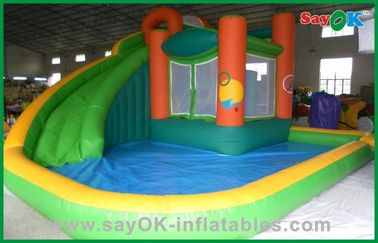 Komersial Blow Up Slip N Slide Rumah Bounce Inflatable Dengan Slide Air, Air Blown Inflatables Slide Inflatable Kecil