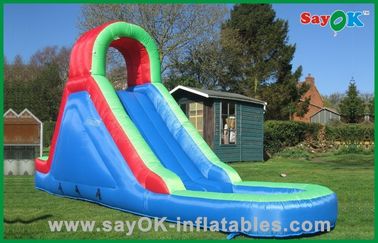 Slip dan Slide Inflatable Dengan Taman Kolam Renang Komersial Lucu Outdoor Jumper Inflatable Dan Slide Inflatable Untuk Anak-anak