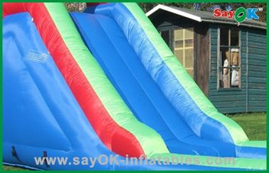 Slip dan Slide Inflatable Dengan Taman Kolam Renang Komersial Lucu Outdoor Jumper Inflatable Dan Slide Inflatable Untuk Anak-anak