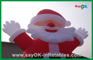 Kustom Red Inflatable Natal Santa Claus Dengan Bread Inflatable Kartun Karakter