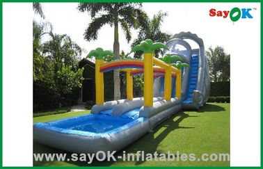 Blow Up Slip N Slide Commercial Kids Air Jumping Castle Waterproof Dengan Pool Inflatable Bounce House Dengan Slide