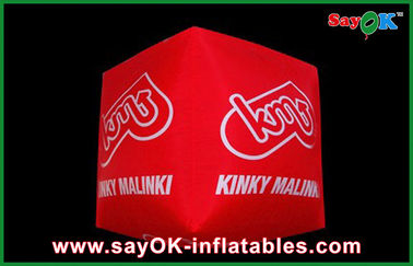 Logo yang berbeda Percetakan Inflatable Pencahayaan Led Cube Dekorasi Untuk Iklan