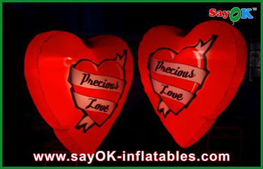 Malam Inflatable Led Jantung Pencahayaan Dekorasi Untuk Iklan